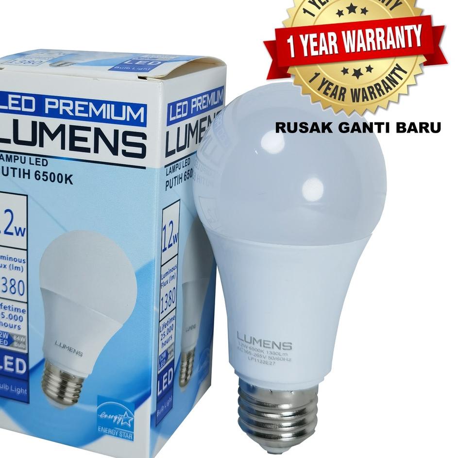 Penjualan Pilihan Lampu LED LUMENS 12w 12 watt 12watt PUTIH atau KUNING TERANG MURAH, 110++ Lm/W (um