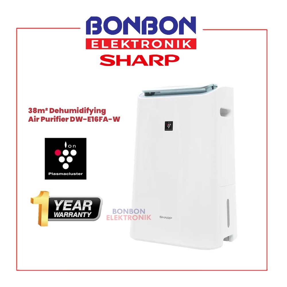 Sharp Dehumidifying Air Purifier 38m² DW-E16FA-W / DW E16FA W 3L