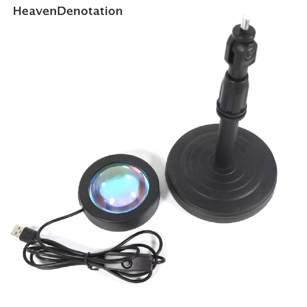 [HeavenDenotation] Usb Sunset Lamp Rain Atmosphere Sunset Lampu Proyektor Untuk Dekorasi Kamar Dekorasi Rumah Kamar Tidur Led Night Light Lampu Meja HDV