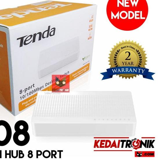 ➦ NEW Switch Hub TENDA S108 8 Port  Fast Ethernet RJ45 LAN 108 ◙