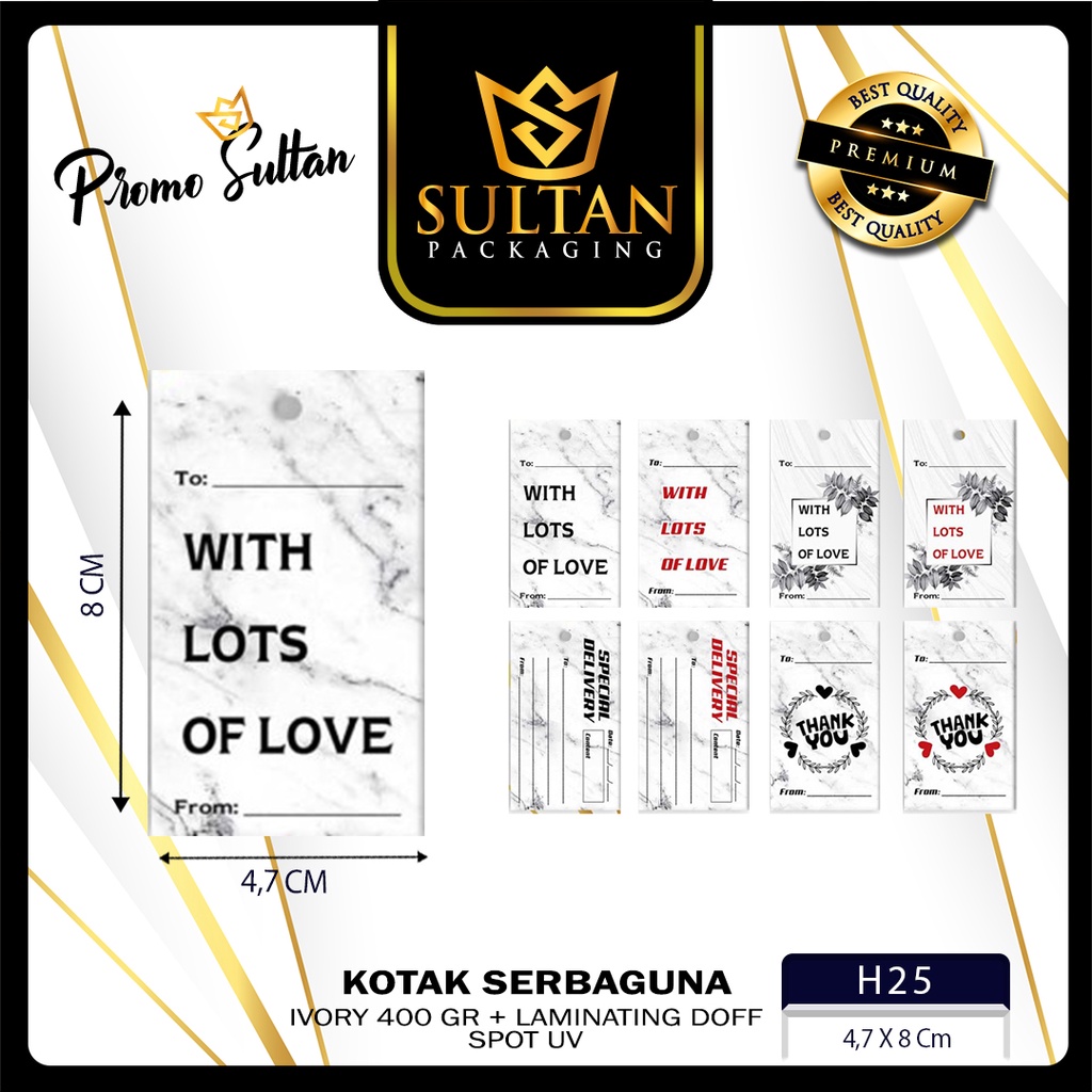 

Hangtag|Label Baju|Hangtag Baju|Duplek+Kraft|Murah|4.7x8|H25