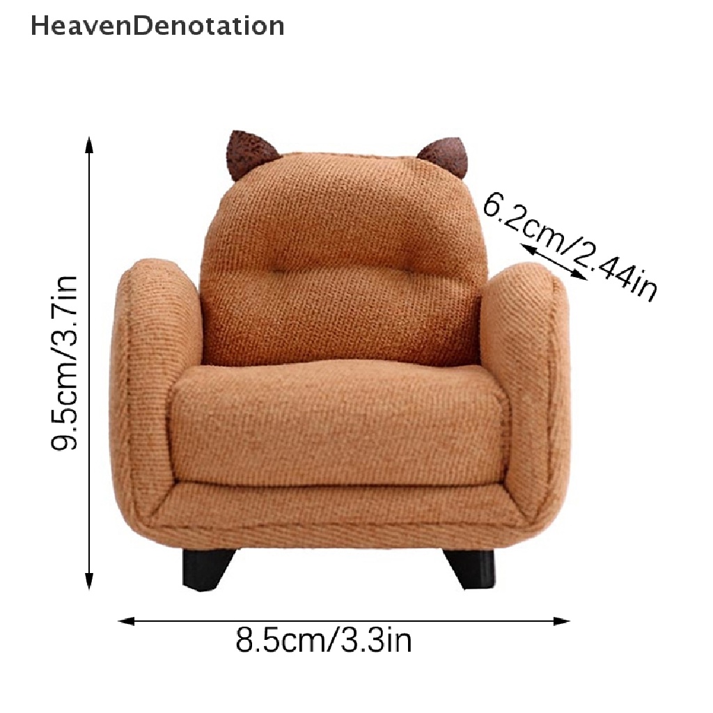 [HeavenDenotation] 1: 12rumah Boneka Miniatur Sofa Telinga Hewan Lucu Model Kursi Sofa Ruang Tamu Furniture Dekorasi Mainan Simulasi Aksesoris Rumah Boneka HDV