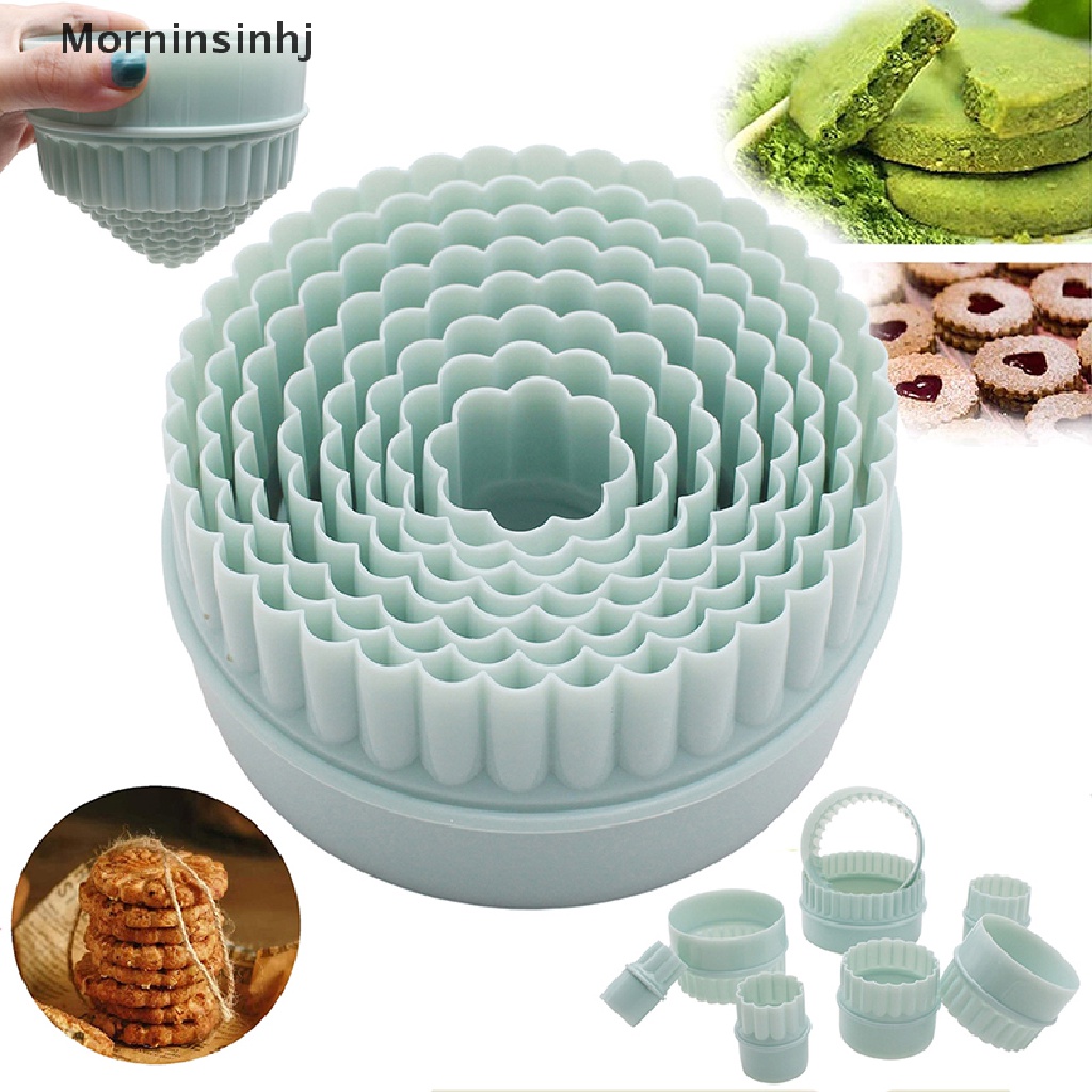 Mornin 6/8Pcs Cetakan Bentuk Bunga Bulat Fondant Diy Cetakan Kue Dapur Baking Pastry Tools Cake Decorag Tools Flower Cutter Cookie Tool id