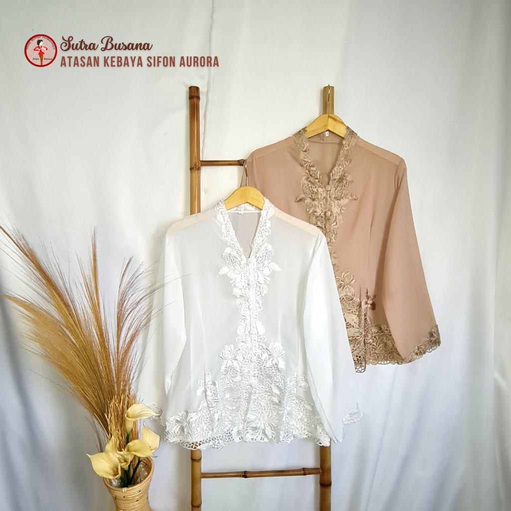 Pusat Bordir Tasikmalaya - Kebaya Bordir Bali Kebaya Encim Sifon Aurora tangan panjang