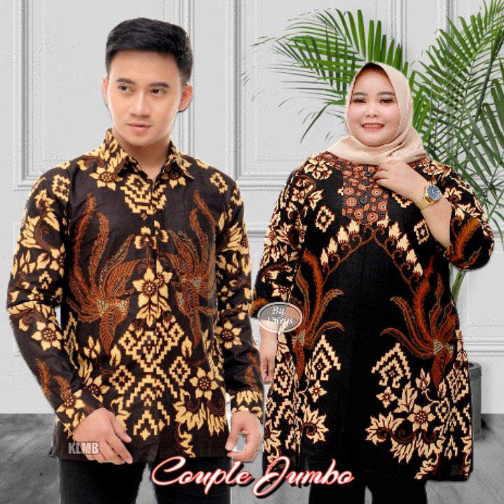 Baju Batik Couple Pria Wanita Size M Sampai 5XL Jumbo LD 140