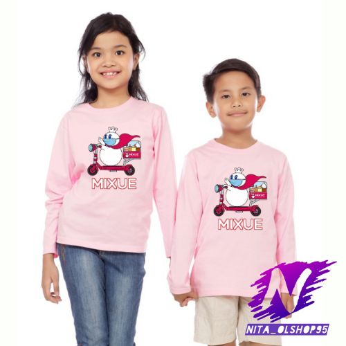 baju kaos anak lengan panjang mixue