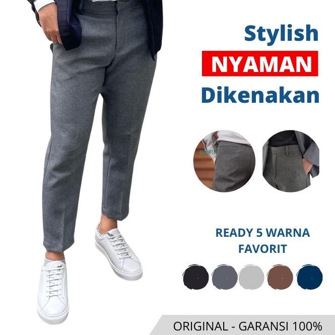 TERMURAH Celana Panjang Ankle Pants Pria Slim Fit Celana Angkle Pants Bahan Formal Casual dan Sunnah