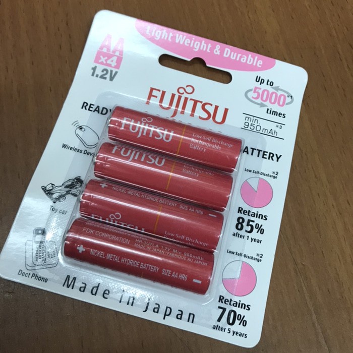 Baterai Fujitsu AA 950Mah Batre Cas AA Fujitsu 950mAh Battery Fujitsu murah