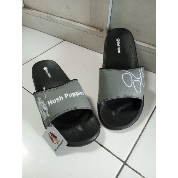 Sandal Slide Hush Puppies Pria Slip On Sendal Slop Free Box