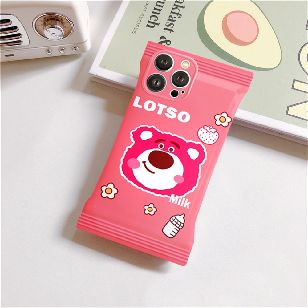 IPHONE Case Kompatibel Untuk Iphone14 14Pro 11 13 12 Pro MAX iPhone7 8plus 6s Plus XR 14Plus XS MAX Kartun Lucu StellaLou Dan Manyo Strawberry TPU Soft Phone Cover DGX
