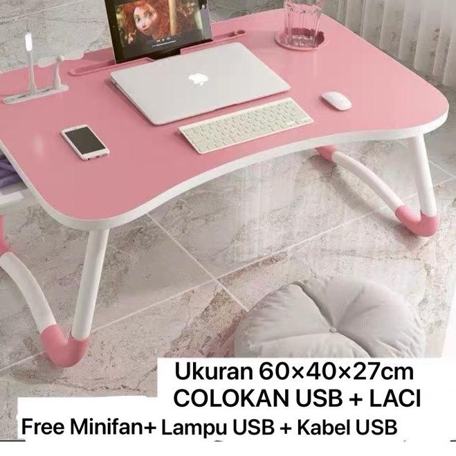 ☼ Meja Laci + USB / Meja Lipat Belajar Meja Belajar Meja Belajar Laci Meja Belajar USB ✿