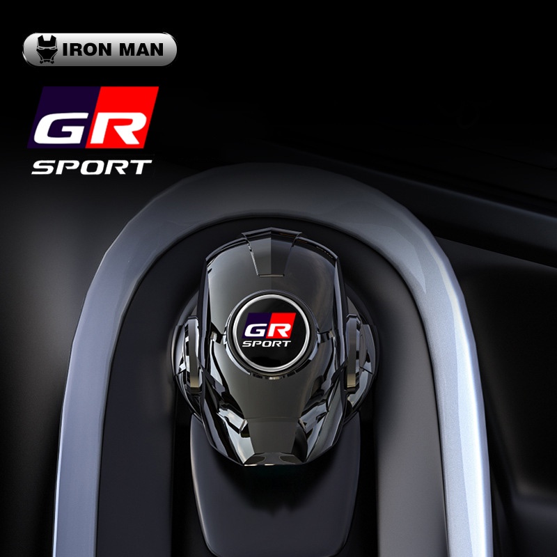 Gr Sport Mobil Modifikasi Tombol Satu Tombol Start GR Gazoo Racing Ignition Switch Rotating Cover Pelindung Iron Man Car Styling Untuk Aksesoris Toyota