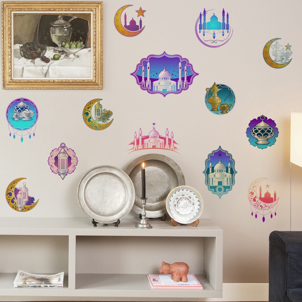 Stiker Dinding Hias Motif Kastil Bulan Ruang Tamu Kamar Tidur Wall Decals PVC