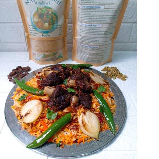 

♠ Paket Nasi Mandhi instan "Almahyra" , memakai beras basmati berkualitas & bumbu rempah yang melimpah ☟