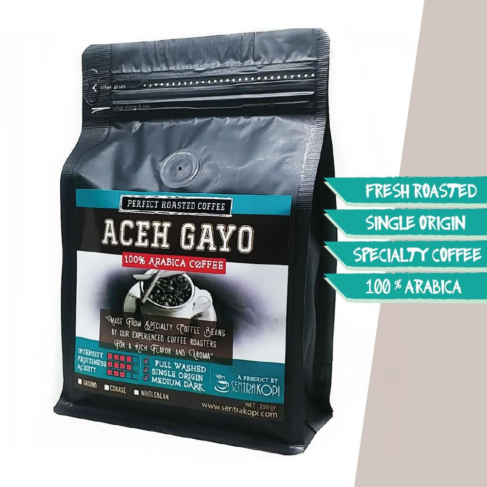 

✔️ Kopi Arabika Aceh Gayo 200 Gram - BUBUK / BIJI - Arabica Premium Coffee - Sentra Kopi