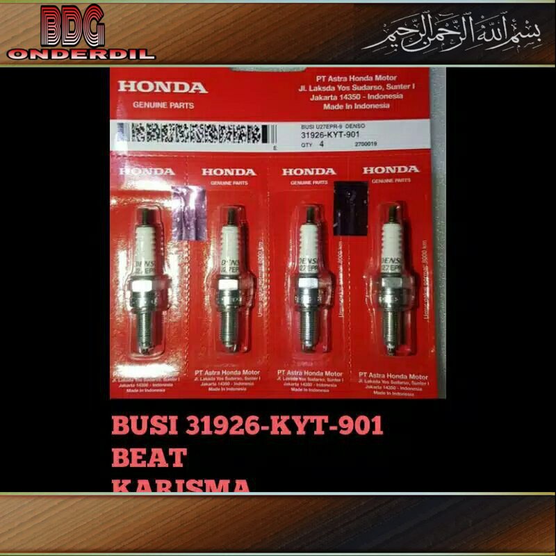 Busi Beat karbu - fi - esp - Karisma - Vario 125 led / Kharisma / busy motor / Ori Honda