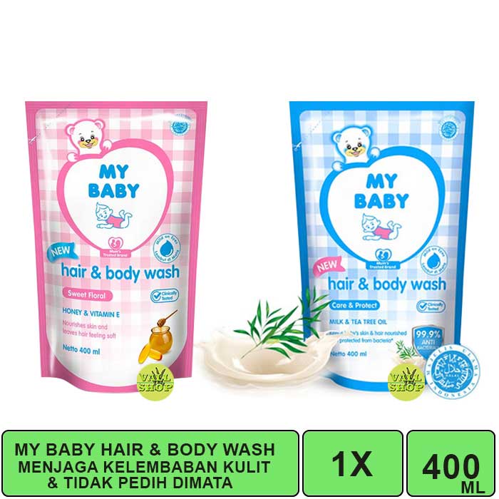 SABUN MANDI MY BABY HAIR &amp; BODY WASH 400ML