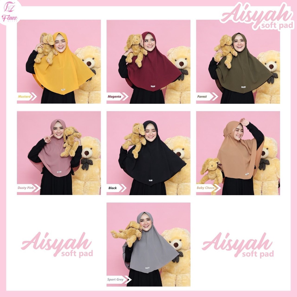 Bergo Aisyah Soft Pad (Daily Hijab) by Fauz