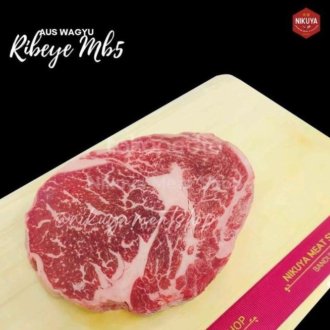 

TERBAIK WAGYU RIBEYE MB5 300GR - DAGING SAPI STEAK AUS RIBLOIN IMPOR H65464UJ