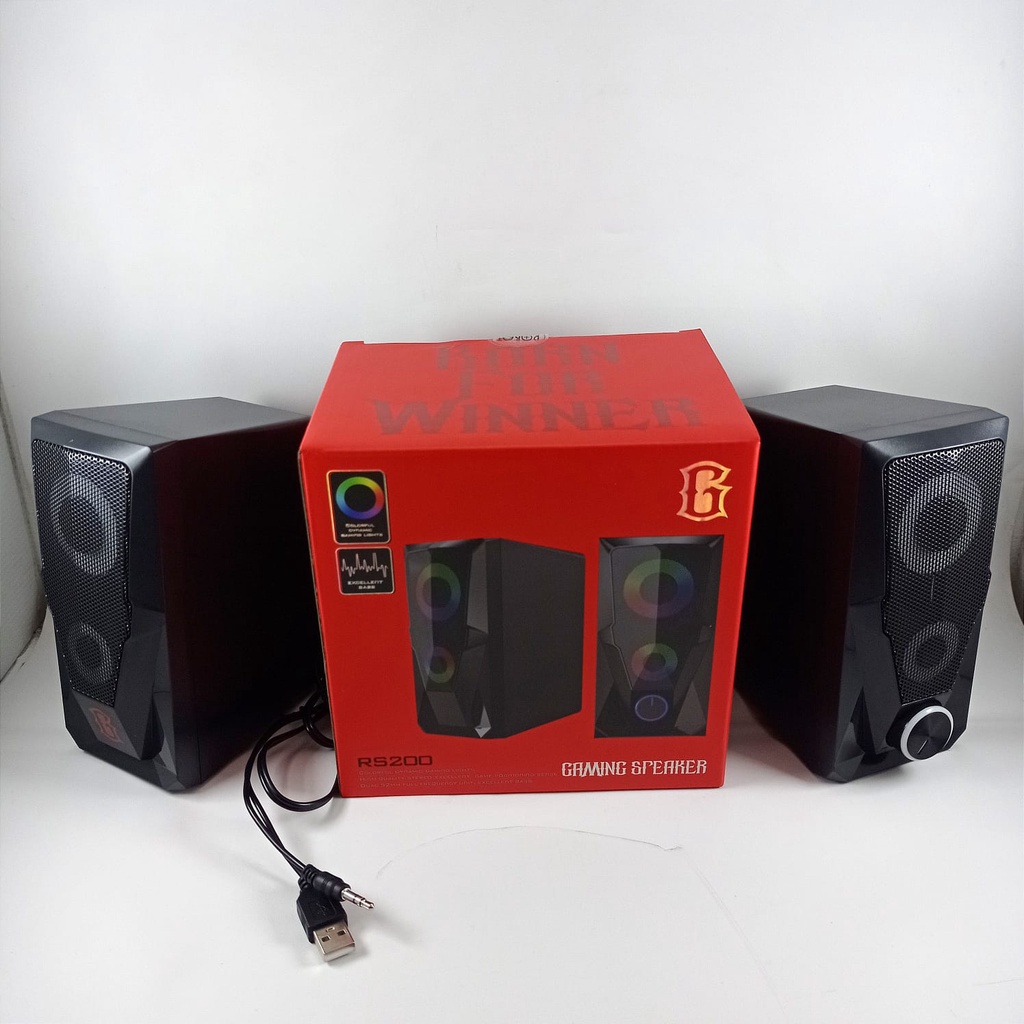 SPEAKER ROBOT RS200 USB MULTIMEDIA PORTABLE BLACK