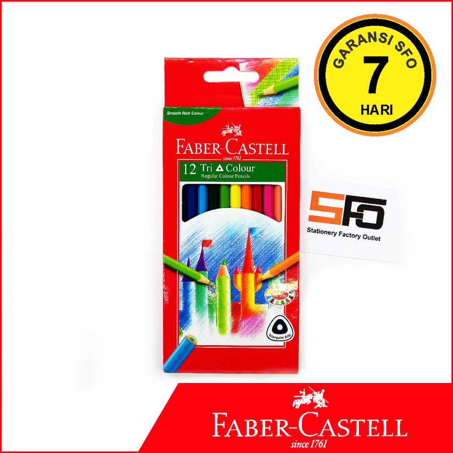 

Pensil Warna Tri Colour Faber Castell isi 12 - SFO Semarang Official