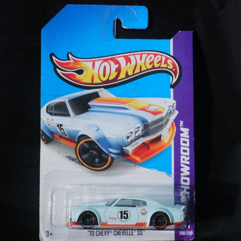 Diecast Mobil Hot Wheels ERROR '70 Chevy Chevelle SS Tampo Gulf Chevrolet Salah Hadap