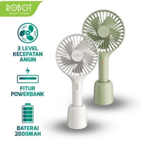 ROBOT Mini Fan RT-BF17 Original - Garansi Resmi 1 Tahun - Hijau