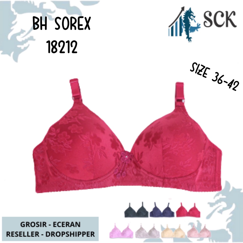 BH SOREX 18212 Cup B 18212 Tanpa Kawat Busa Tipis / BH Sorex 18212 (Cup B) Motif | BH Busa Tipis