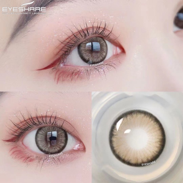 Menyinarimu【COD】kontak lensa 14.5mm soflens grey brown soflens make up softlens brown