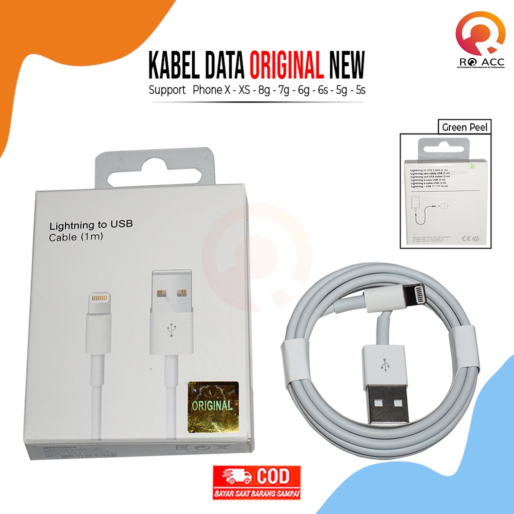 [RO ACC] KABEL DATA CHARGER 5 6 7 7+ 8 8+ X XR XS MAX ORIGINAL 100% NEW