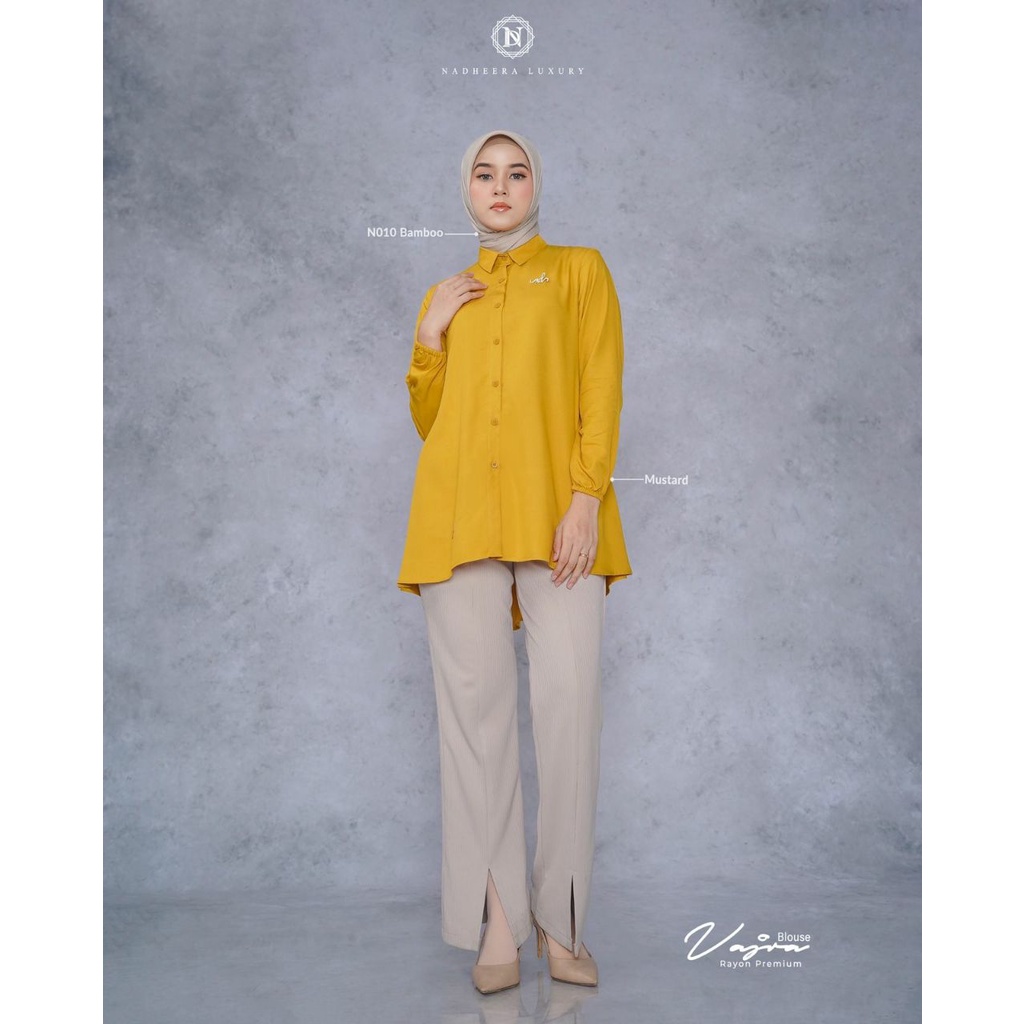 NADHEERA - Kemeja Wanita - Vajra Blouse Mustard