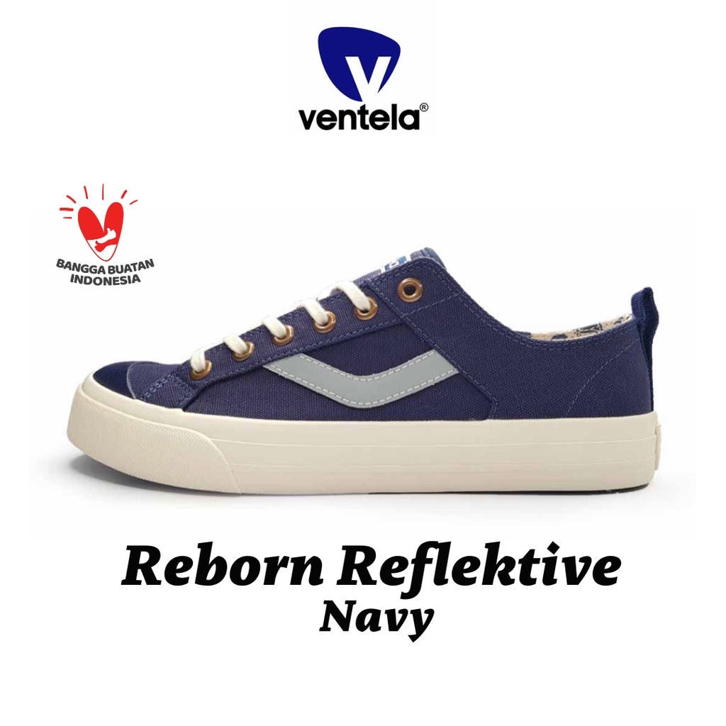 Ventela Reborn Reflektive Low Navy [READY STOCK]