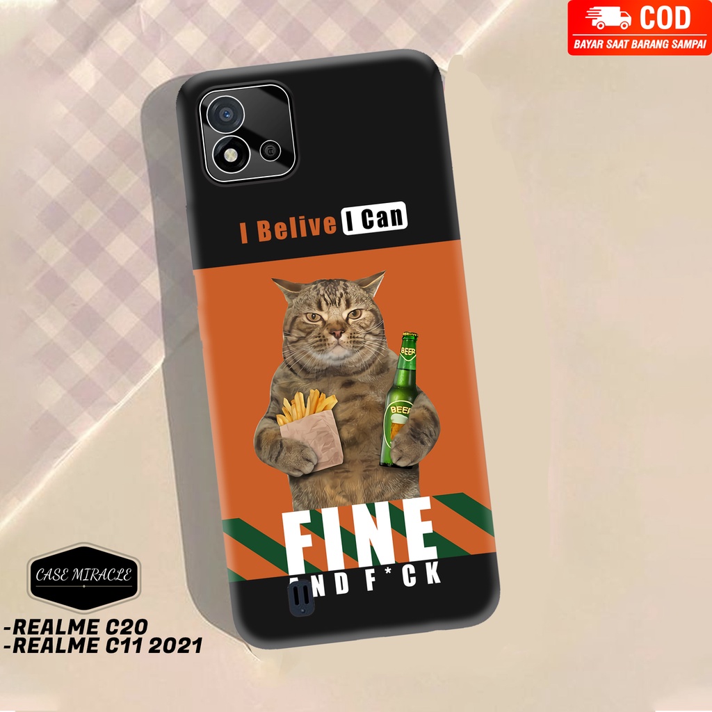 CM Case REALME C20 / C11 2021  Softcase Lentur Warna Hitam Macaron Protector Lensa Kamera Kaca  [ KU