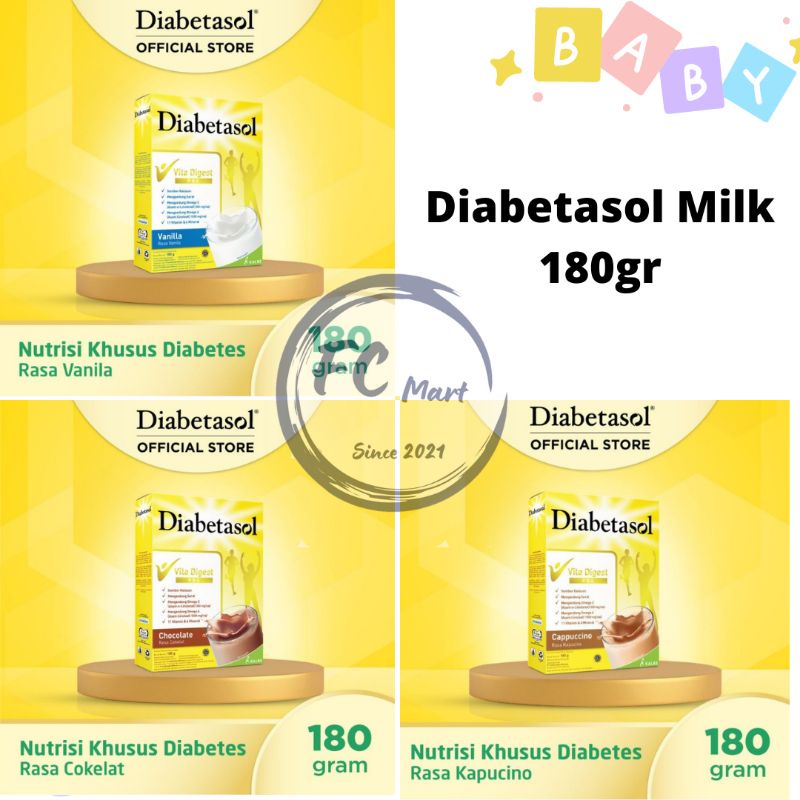 

Diabetasol Susu Diabetes Coklat Vanilla Capucinno 180gr