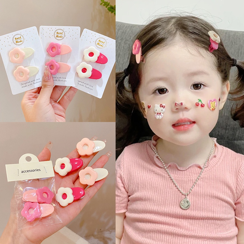 Poni Samping Kecil Lucu Anak Dengan Bunga Klip Kecil Hiasan Kepala Gadis Sendok Punggung Rusak hair clip Bayi hair clip