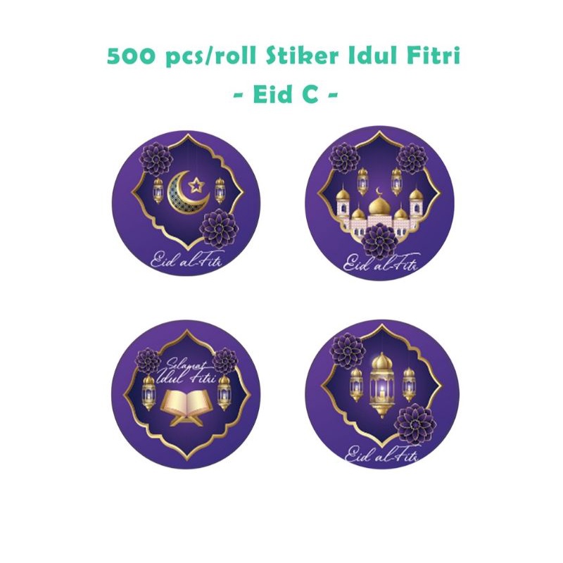 STICKER ROLL EDISI LEBARAN ISI 500 PCS