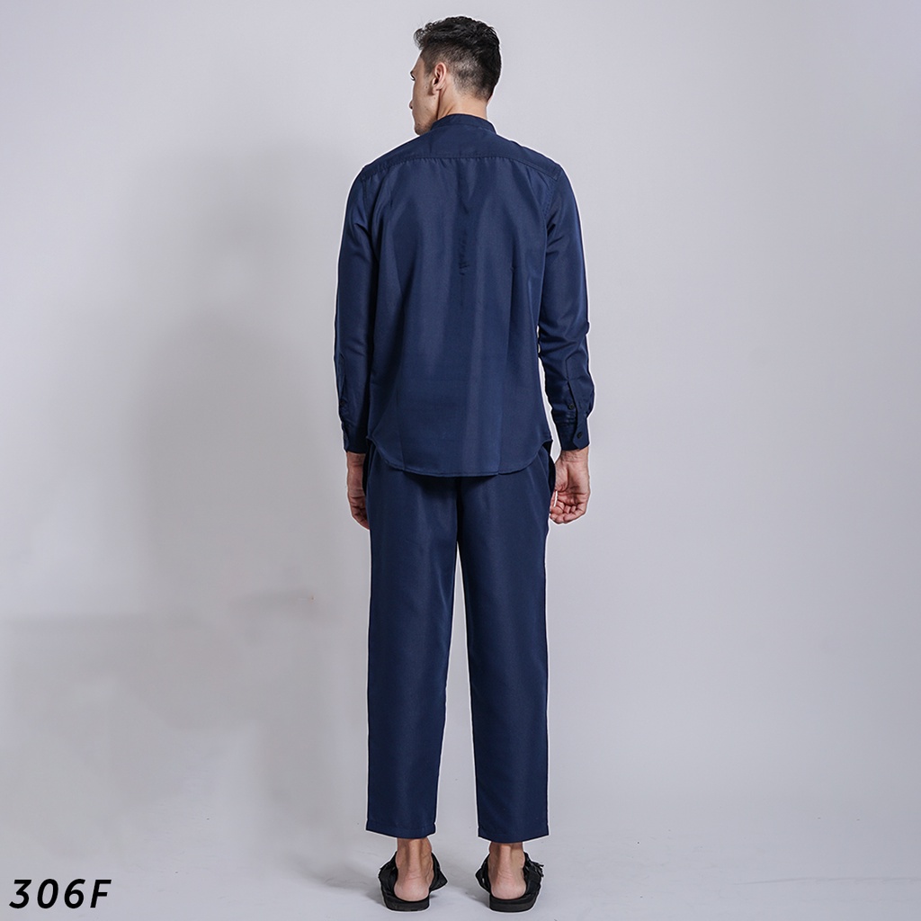 HSRM Ox Kemko 1 Set Navy Kemeja Koko Lengan Panjang 306 F 304 F