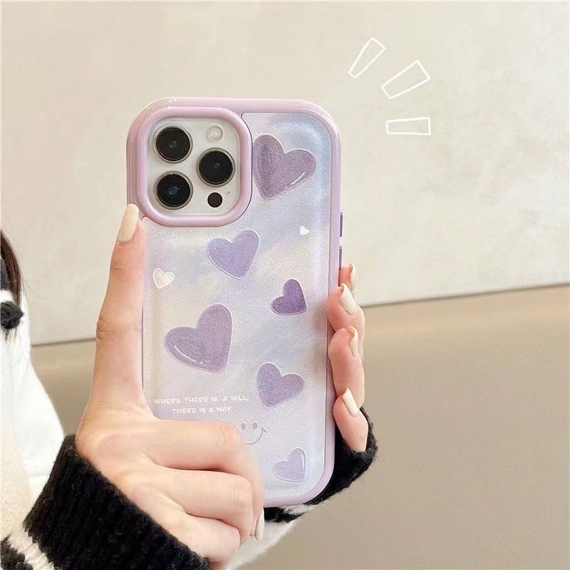 IPHONE Casing Ponsel Desain Cinta Lukisan Besar Kecil Kompatibel Dengan Iphone12 13 14 11 Pro Max X Xs Max Xr Fdcvf