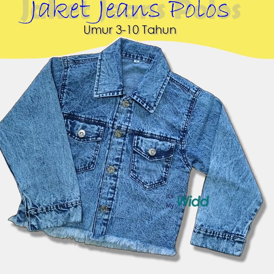 [ART. 2257] Jaket Jeans Anak Usia 3 - 10 Tahun / Jacket Denim Polos Anak Perempuan - Laki Laki Umur 