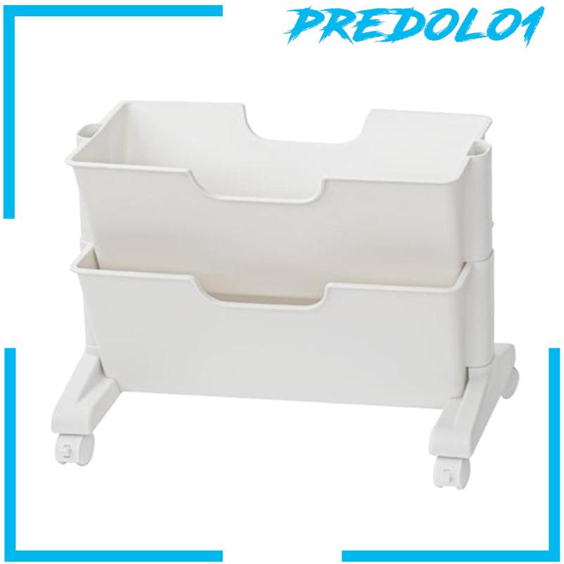 [Predolo1] Rak Buku Bergerak Dengan Roda Caster Rolling Shelving Compact Untuk Bufet