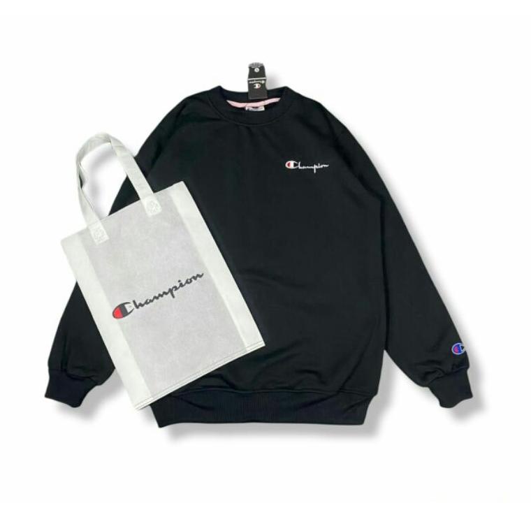 BIG SALE SWEATER CREWNECK CHAMPION HITAM