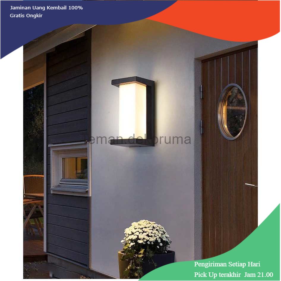 TD - LMP GAVT Lampu Dinding Hias Outdoor Wall Light 18W 26cm Warm White Model H - OWL05H