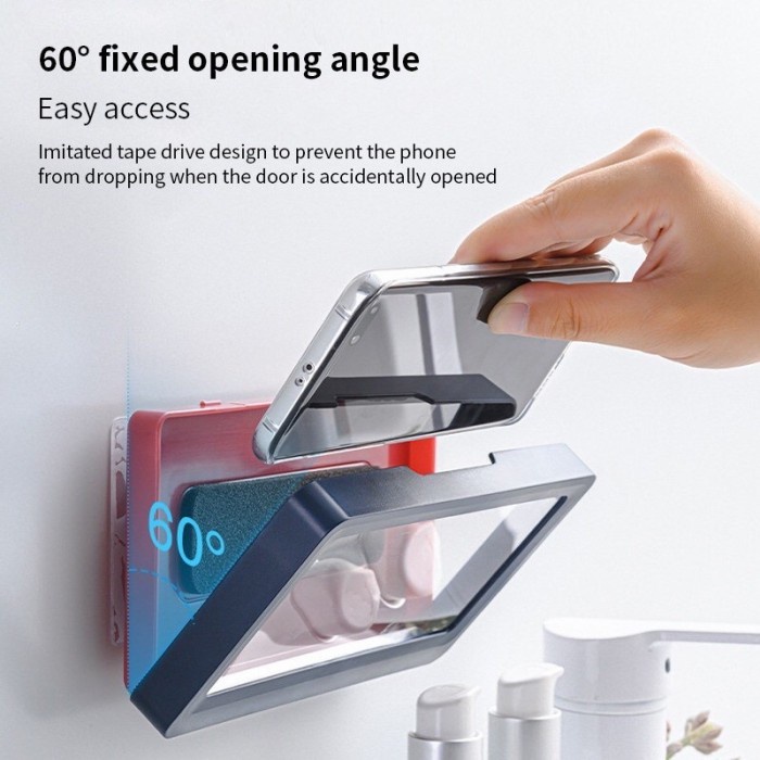 Terlaris Tempat Gantungan Hp Anti Air Untuk Kamar Mandi, Dinding Dengan Perekat