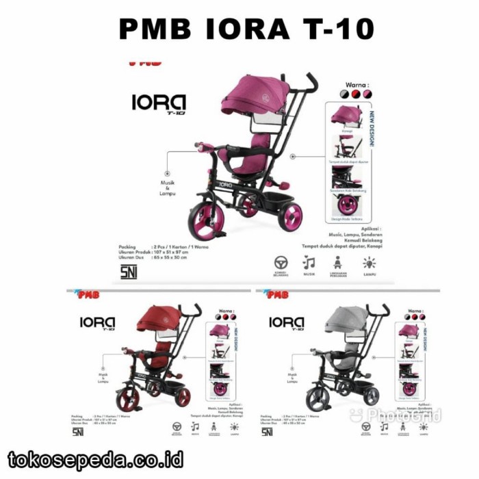 Sepeda Roda Tiga (3) Pmb Iora T 09 #Original