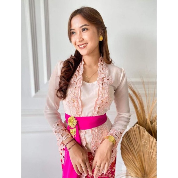 [BAHAN ] KEBAYA BALI BORDIR BUNGA /KEBAYA BALI / KEBAYA BORDIR / KEBAYA MURAH / KAIN KEBAYA