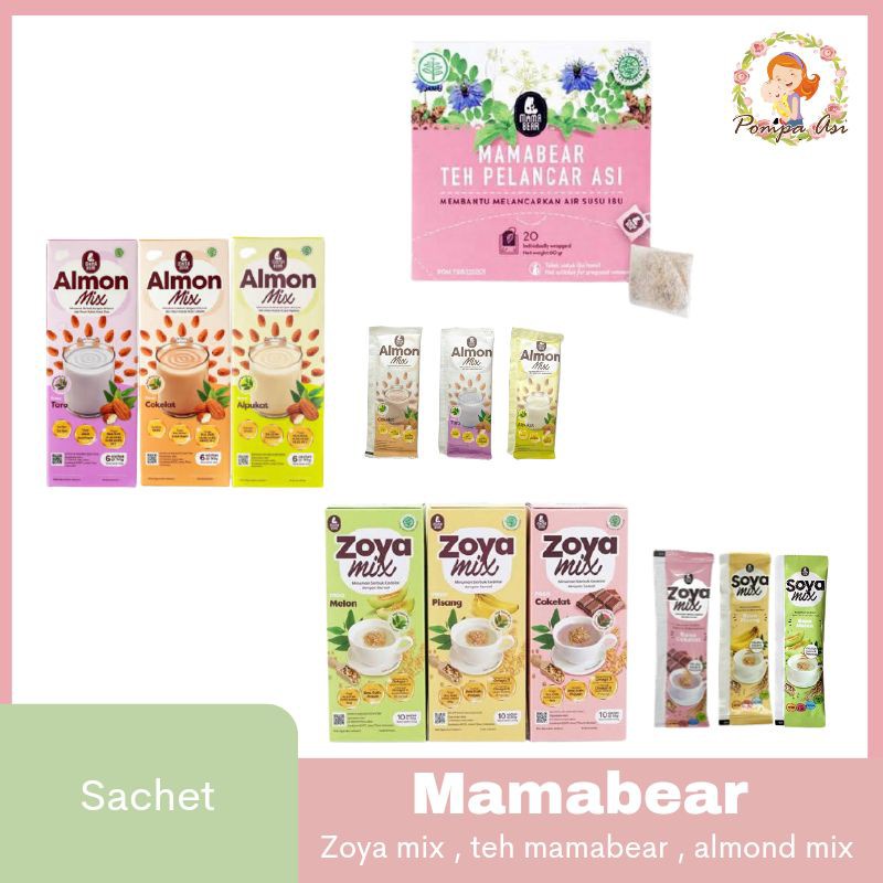 Ecer Pelancar Asi Teh MAMA BEAR / Zoya Mix / ALMOM Almond Asi