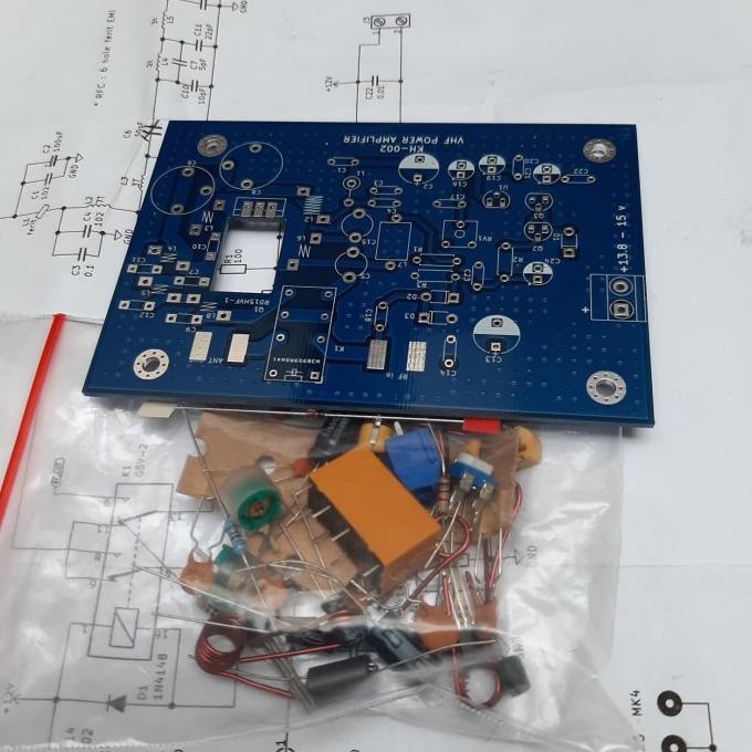 Pcb Vhf Power Amplifier Plus Komponen Tanpa Mosfet