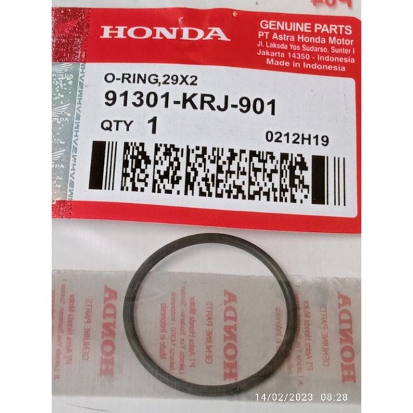 Oring Ring  29X2 91301-KRJ-901 Bonit insulator maniful honda ADV BEAT STREET K1A
