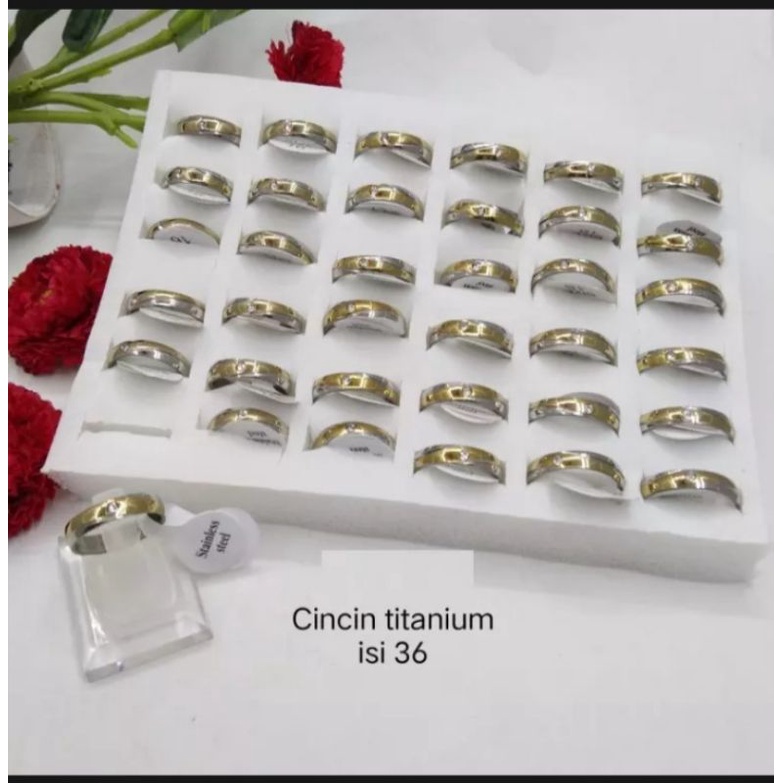 cincin titanium 1pcs bisa cod banyak model