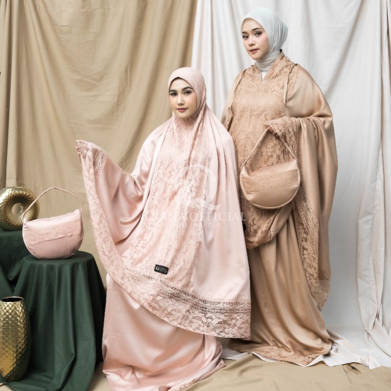 Mukena Dewasa Silky Daily Qiana 2in1 Series Aisyah